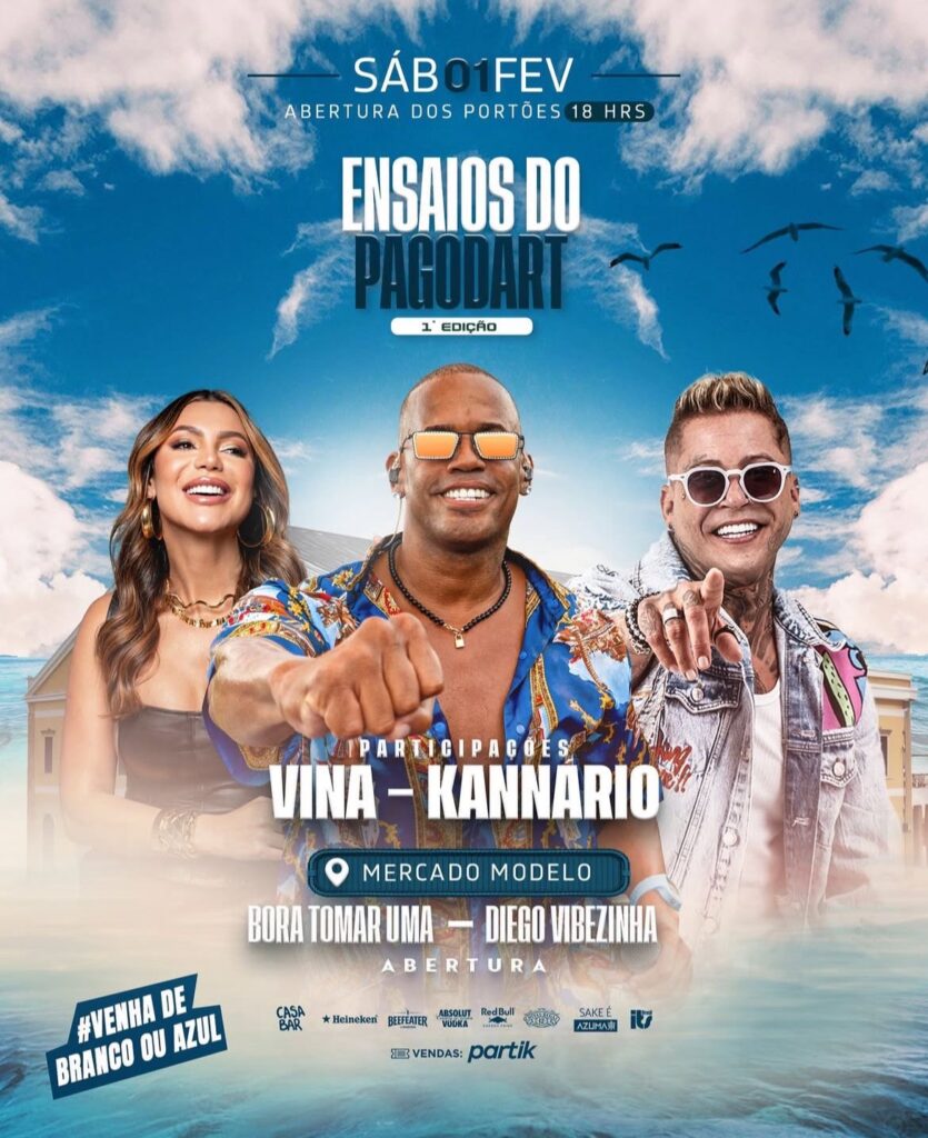 Ensaio do Pagod’art: Kannário e Vina são os convidados de Flavinho neste sábado (1º)