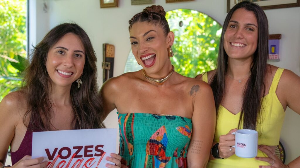 Ju Paiva estreia programa ‘Vozes Delas’, ao lado de Raísa Bittencourt e Bruna Oyama